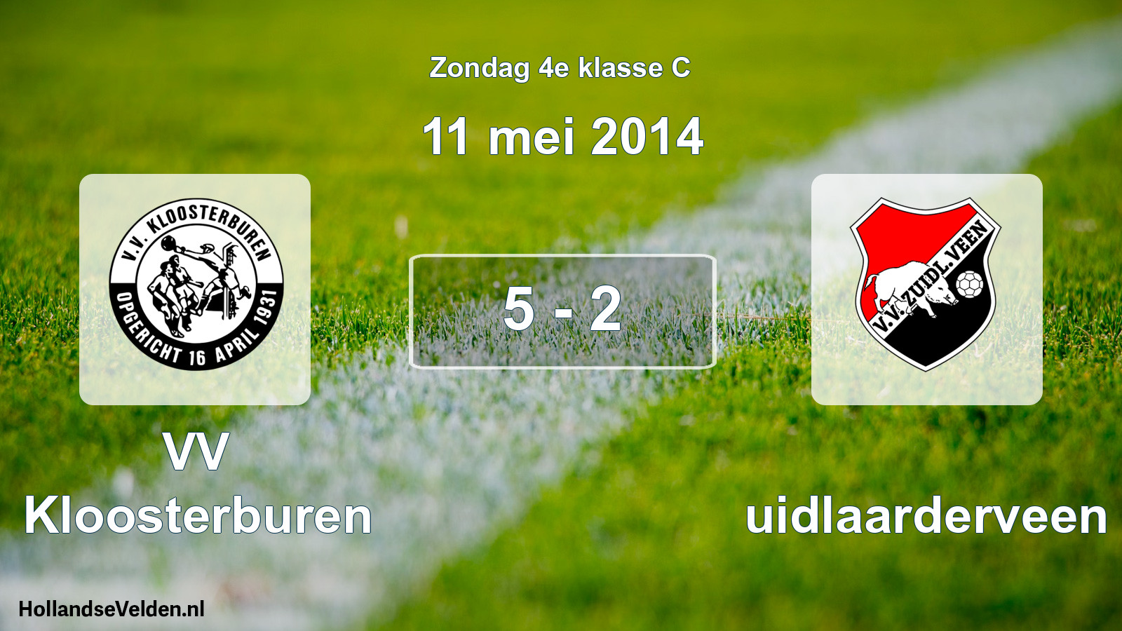 Total number of matches played: VV Kloosterburen - Zuidlaarderveen 5 - 2 (11 May 2014)