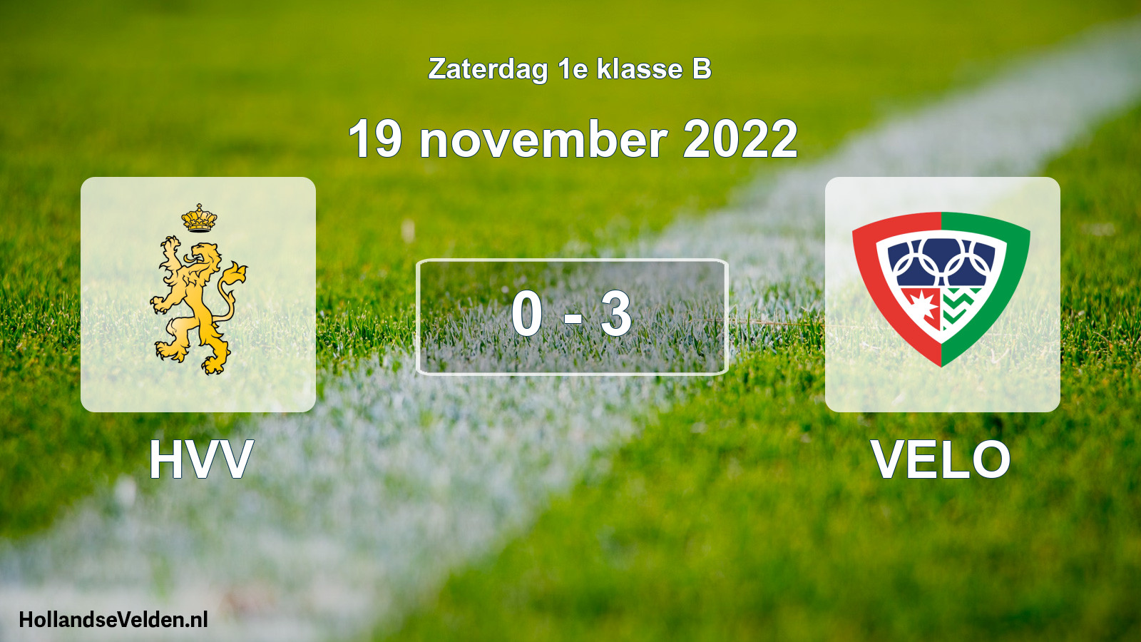 Total number of matches played: HVV - VELO 0 - 3 (19 November 2022)