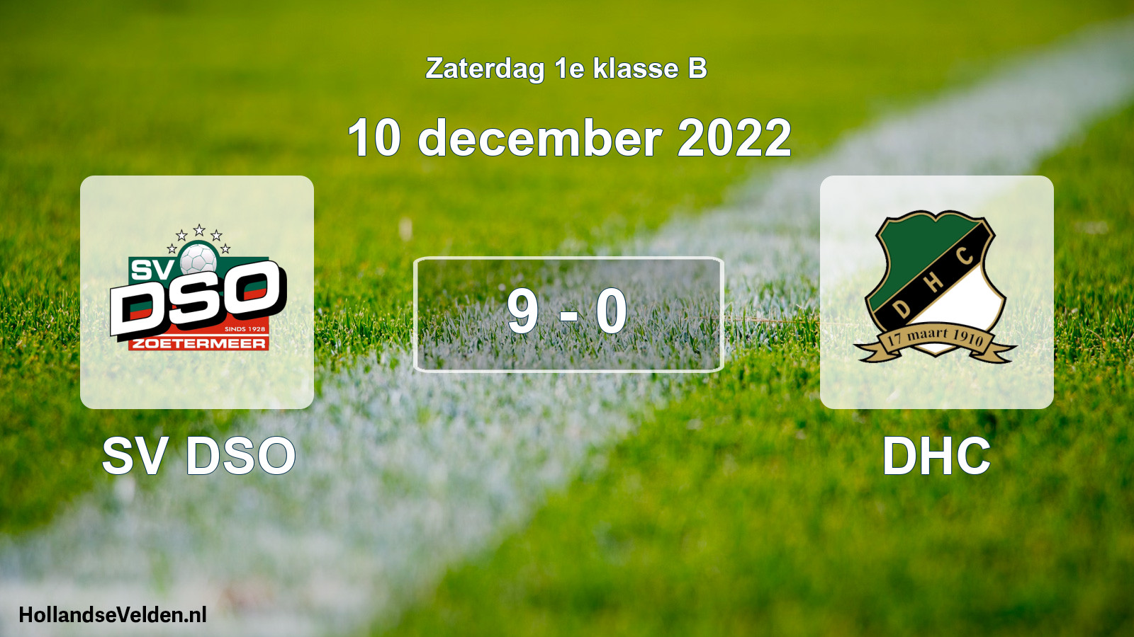 Total number of matches played: SV DSO - DHC 9 - 0 (10 December 2022)