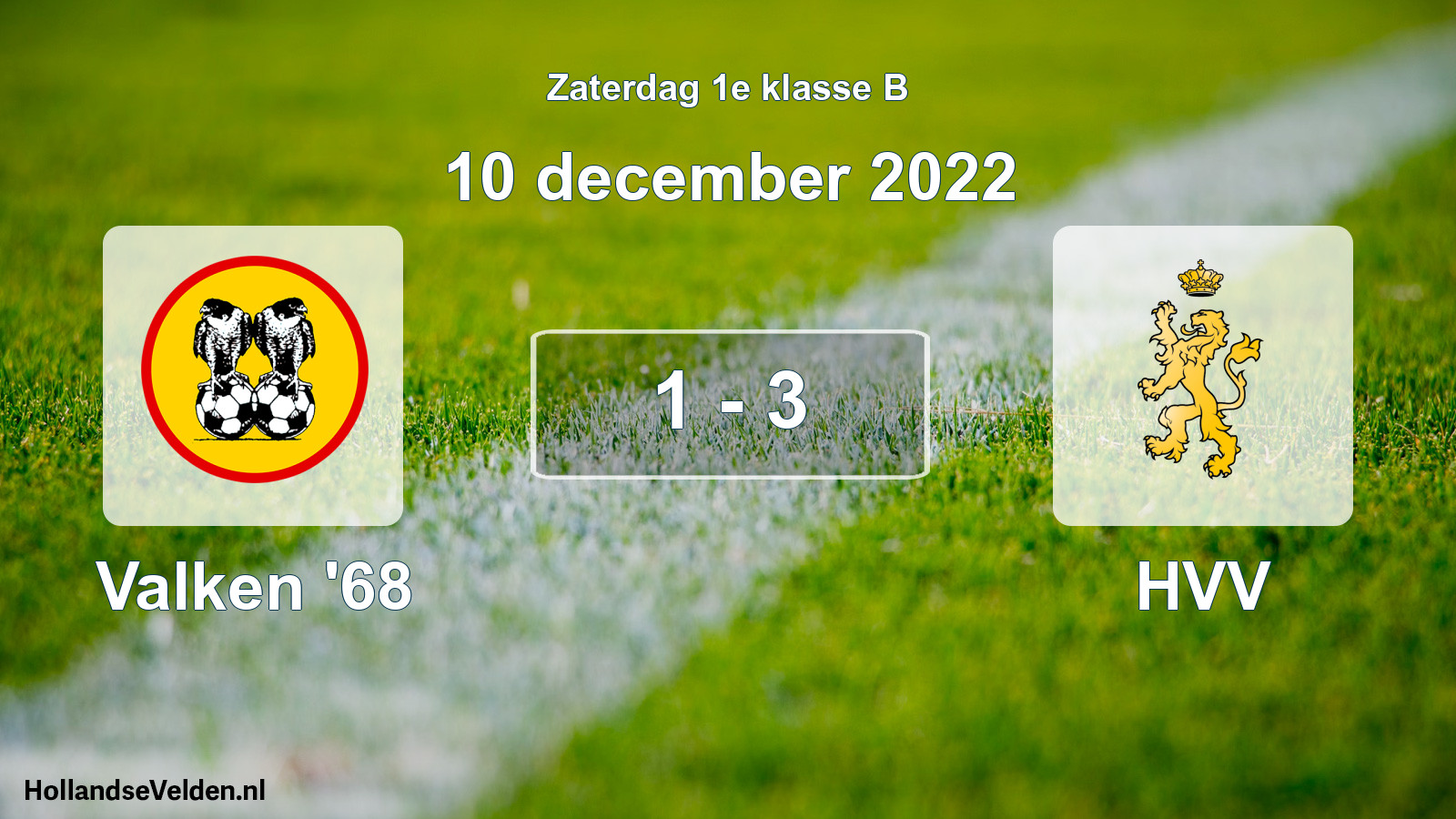 Total number of matches played: Valken '68 - HVV 1 - 3 (10 December 2022)