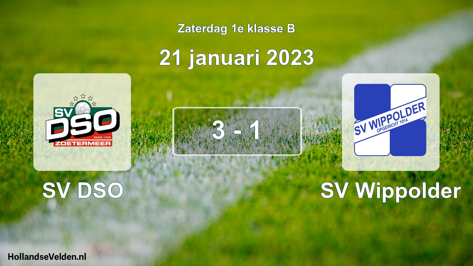 Total number of matches played: SV DSO - SV Wippolder 3 - 1 (21 January 2023)