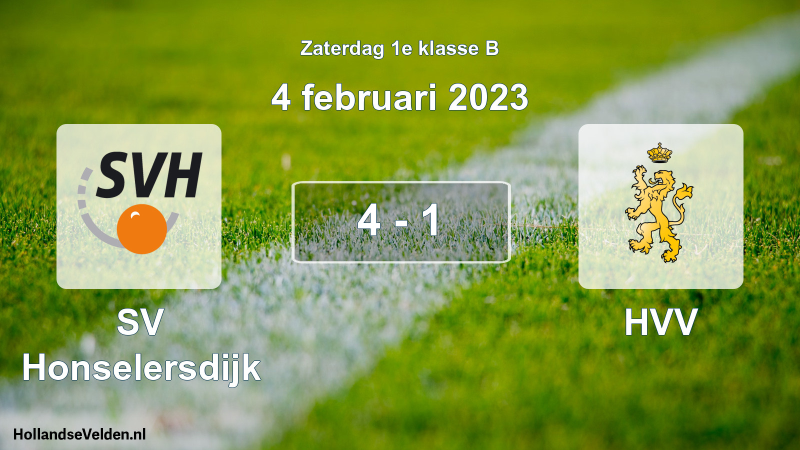 Total number of matches played: SV Honselersdijk - HVV 4 - 1 (4 February 2023)