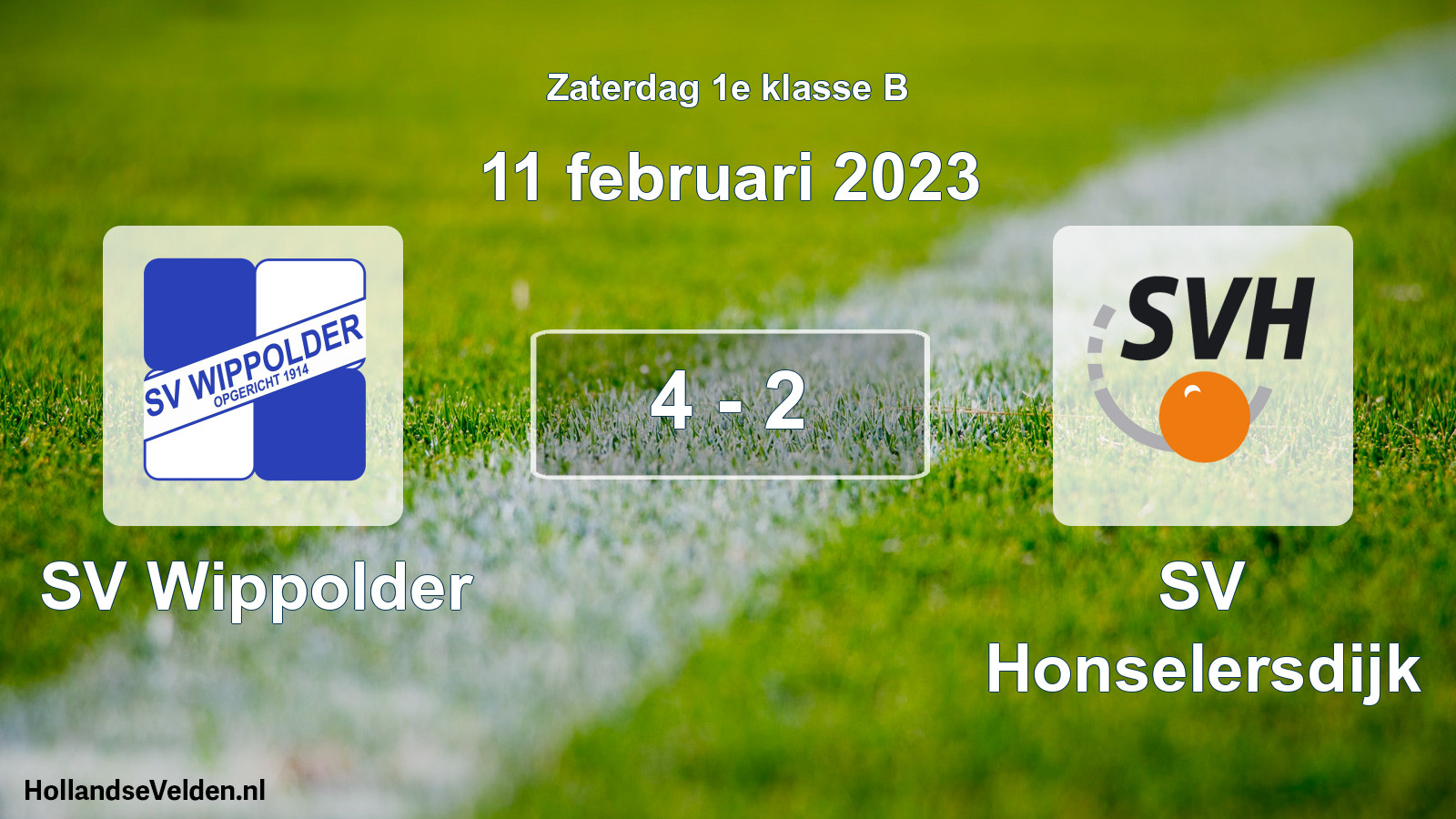 Total number of matches played: SV Wippolder - SV Honselersdijk 4 - 2 (11 February 2023)
