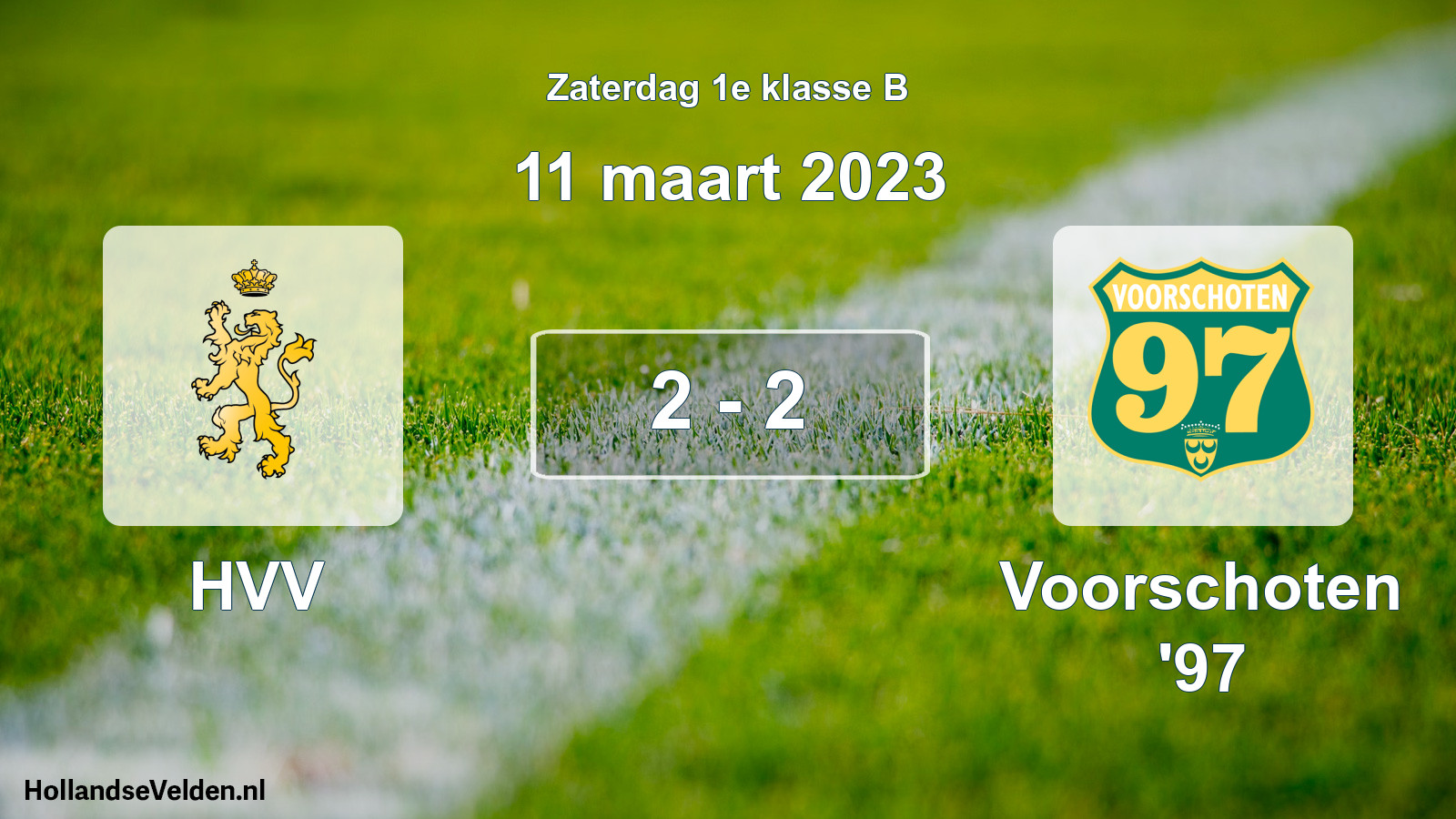Total number of matches played: HVV - Voorschoten '97 2 - 2 (11 March 2023)