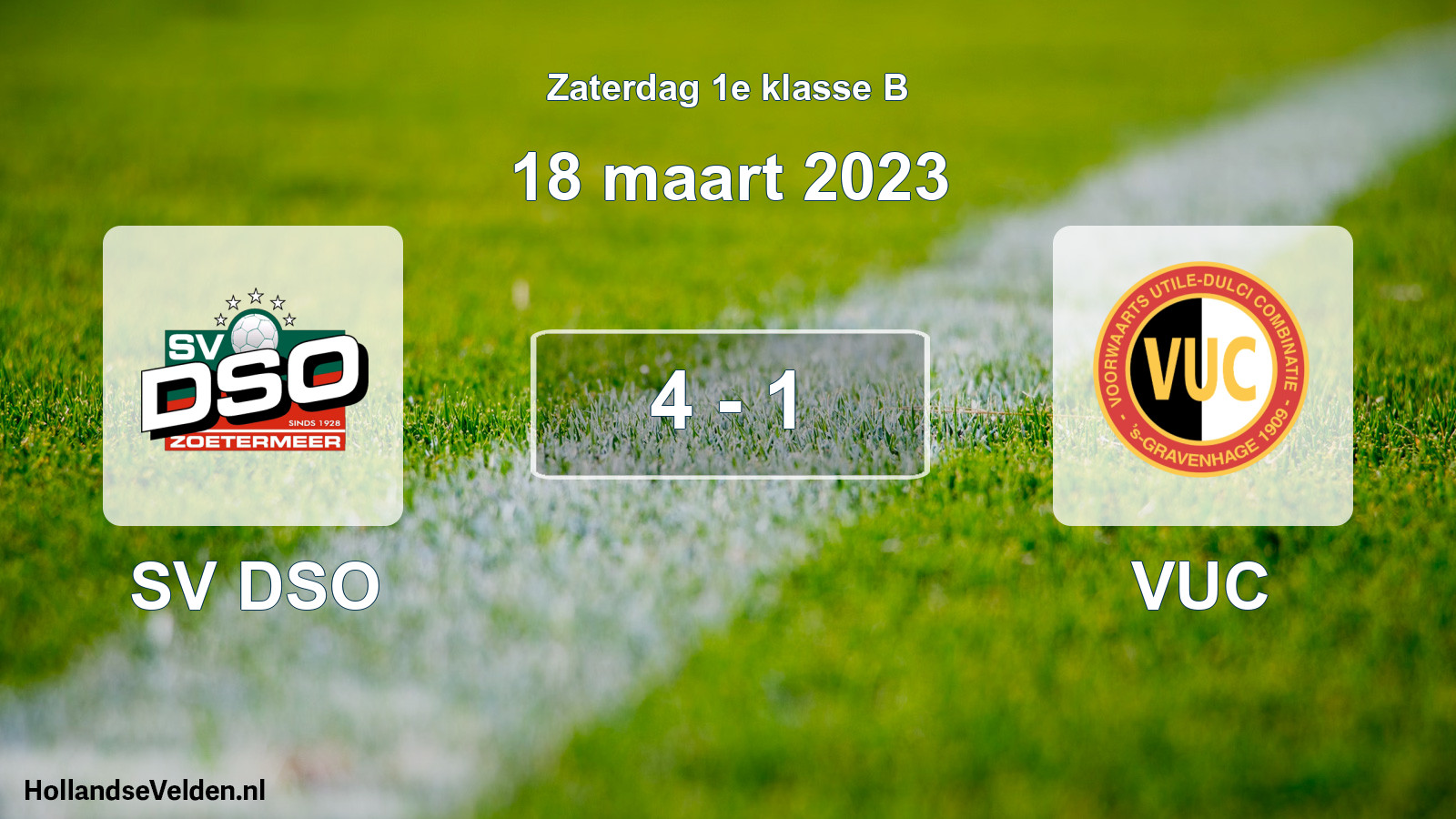 Total number of matches played: SV DSO - VUC 4 - 1 (18 March 2023)