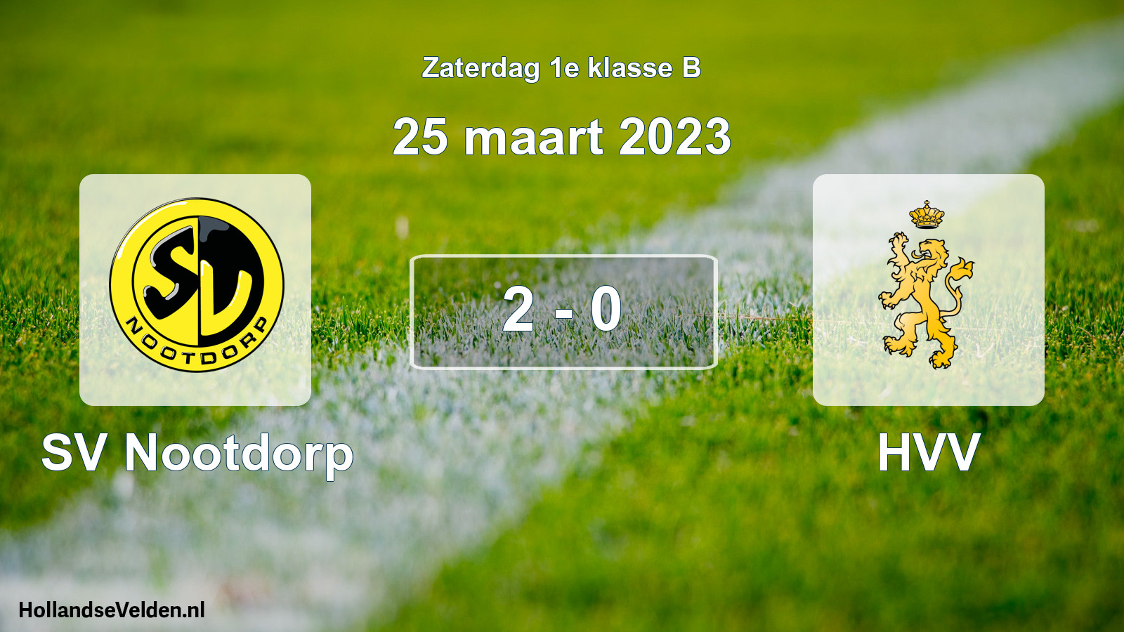 Total number of matches played: SV Nootdorp - HVV 2 - 0 (25 March 2023)