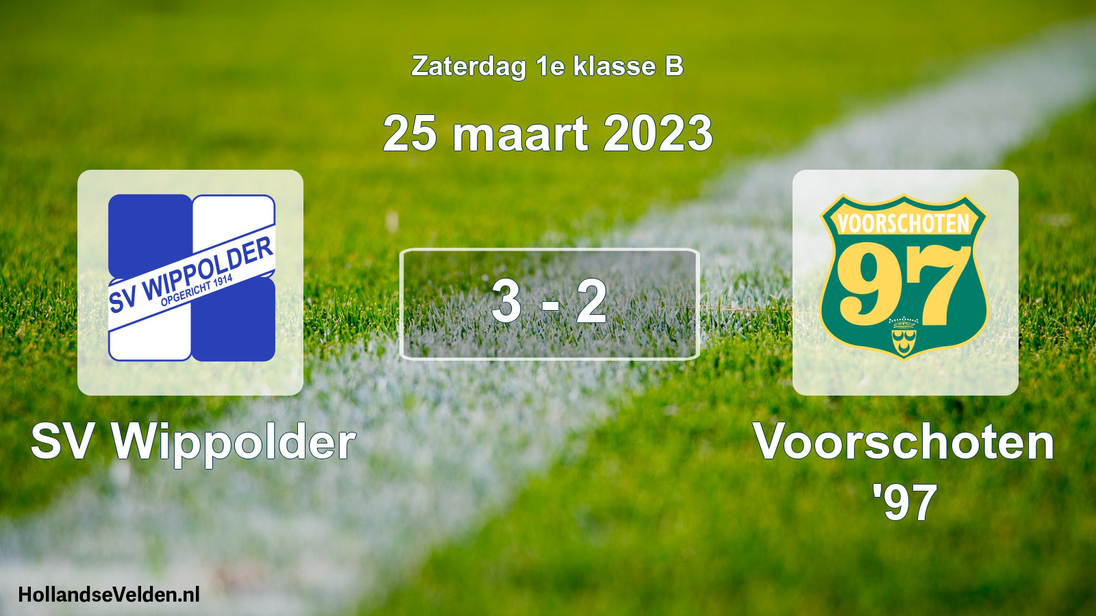 Total number of matches played: SV Wippolder - Voorschoten '97 3 - 2 (25 March 2023)