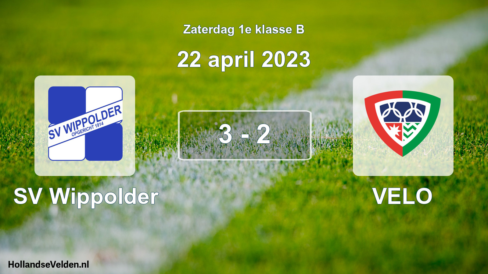 Total number of matches played: SV Wippolder - VELO 3 - 2 (22 April 2023)