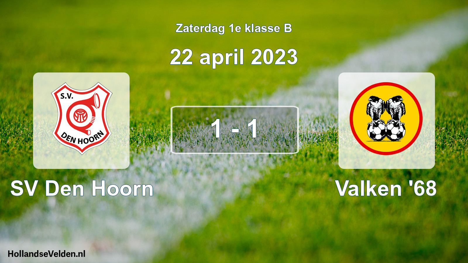 Total number of matches played: SV Den Hoorn - Valken '68 1 - 1 (22 April 2023)