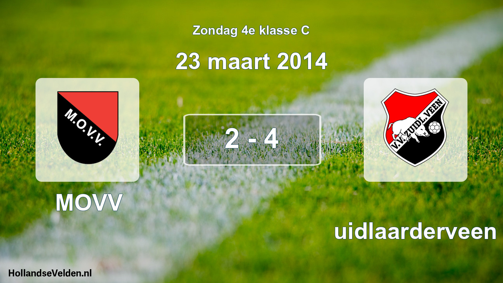 Total number of matches played: MOVV - Zuidlaarderveen 2 - 4 (23 March 2014)