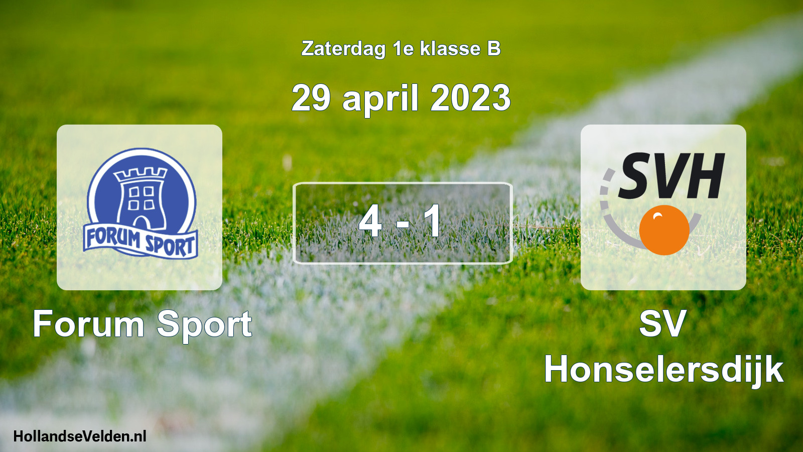 Total number of matches played: Forum Sport - SV Honselersdijk 4 - 1 (29 April 2023)