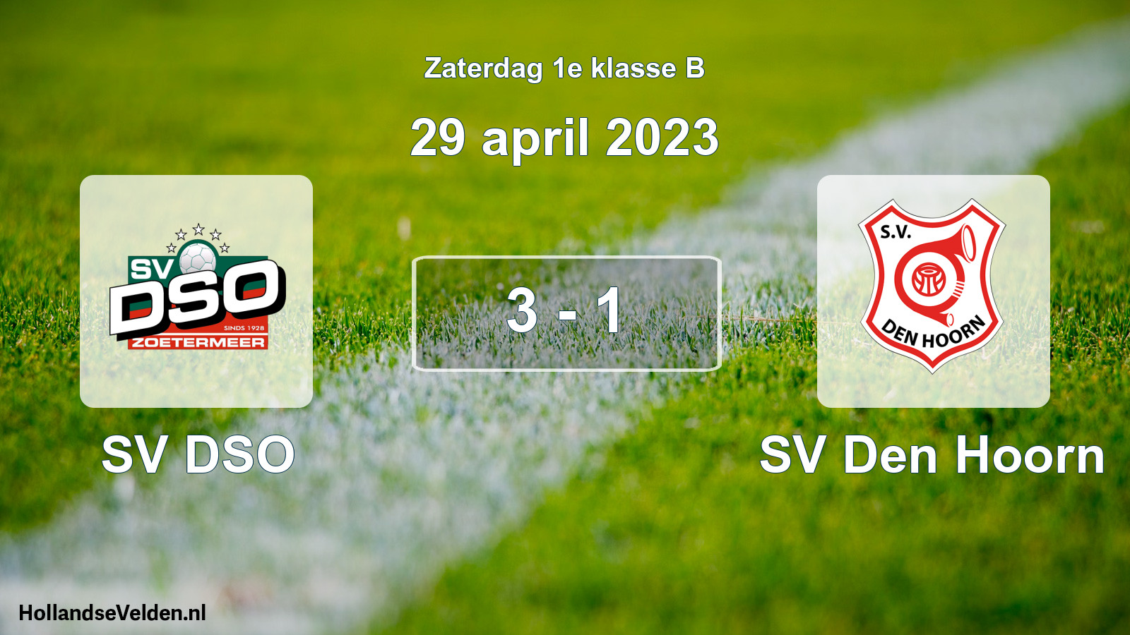 Total number of matches played: SV DSO - SV Den Hoorn 3 - 1 (29 April 2023)