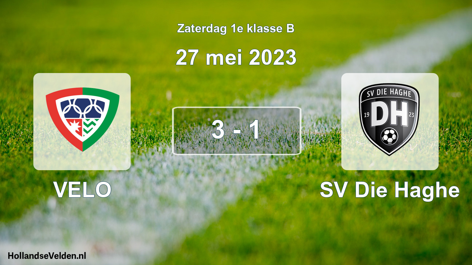Total number of matches played: VELO - SV Die Haghe 3 - 1 (27 May 2023)