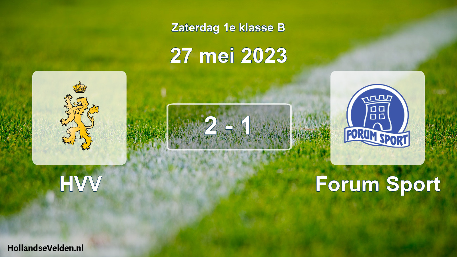 Total number of matches played: HVV - Forum Sport 2 - 1 (27 May 2023)