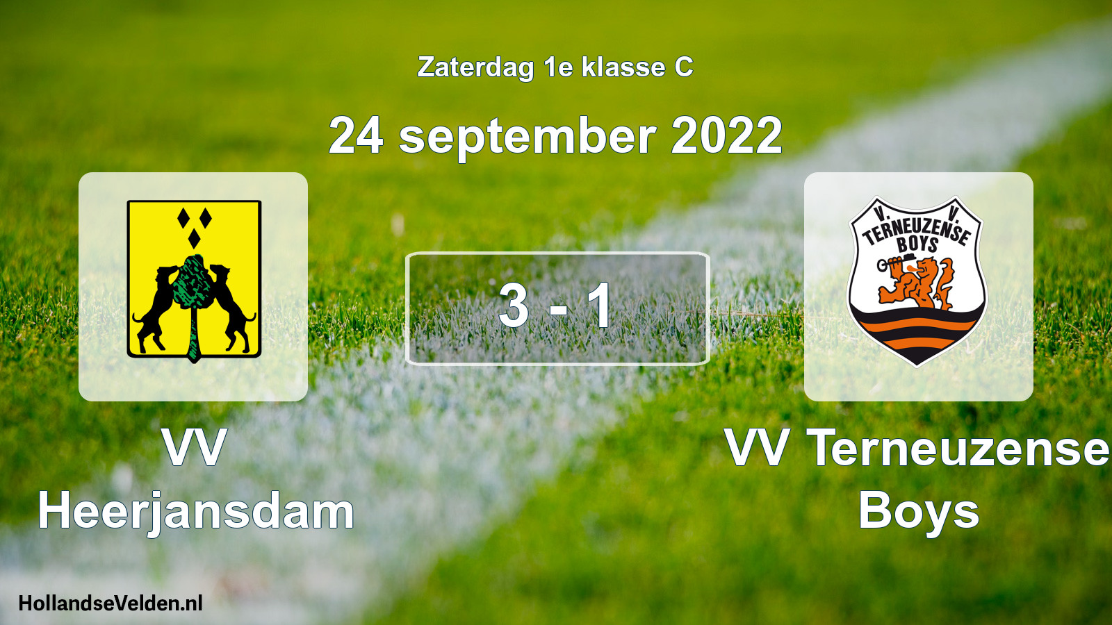Total number of matches played: VV Heerjansdam - VV Terneuzense Boys 3 - 1 (24 September 2022)