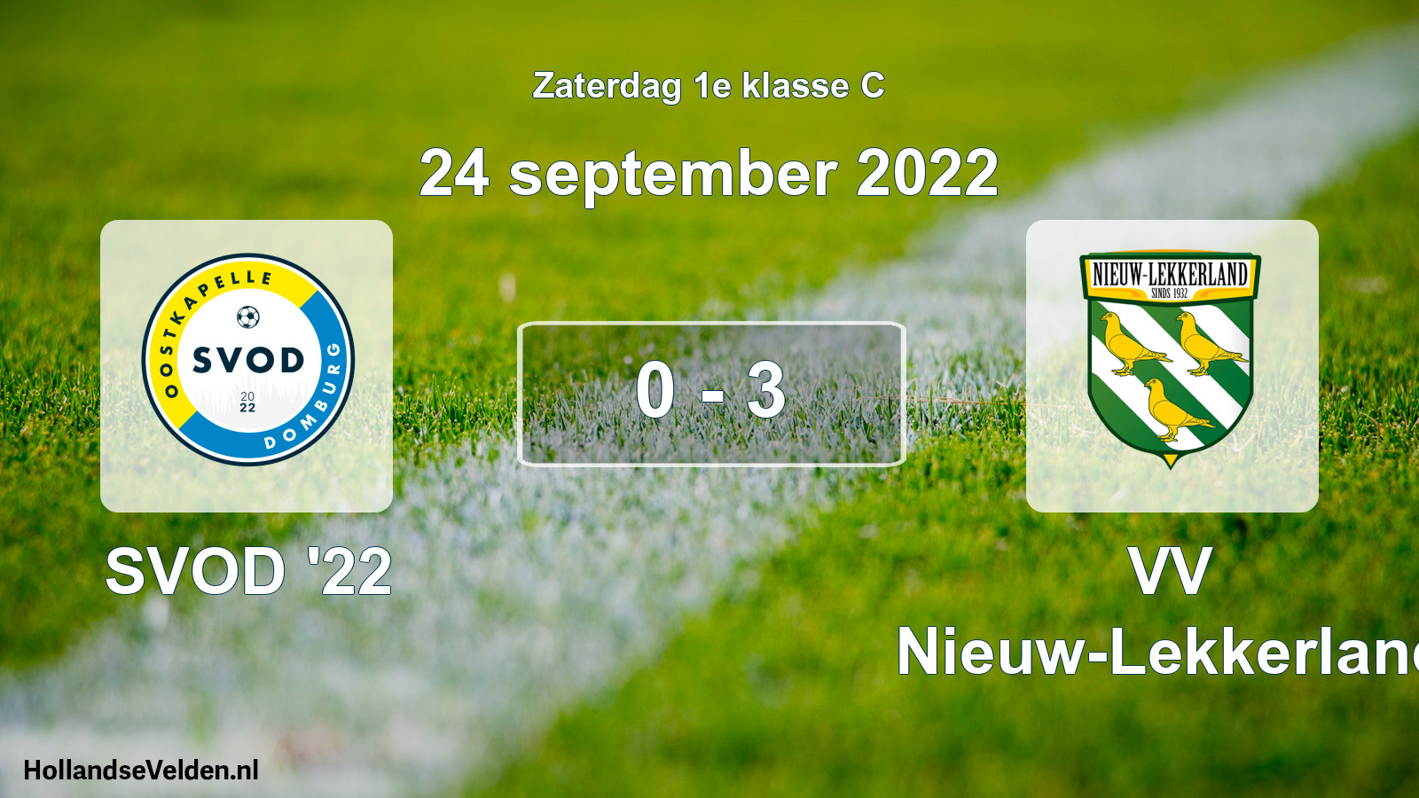 Total number of matches played: SVOD '22 - VV Nieuw-Lekkerland 0 - 3 (24 September 2022)