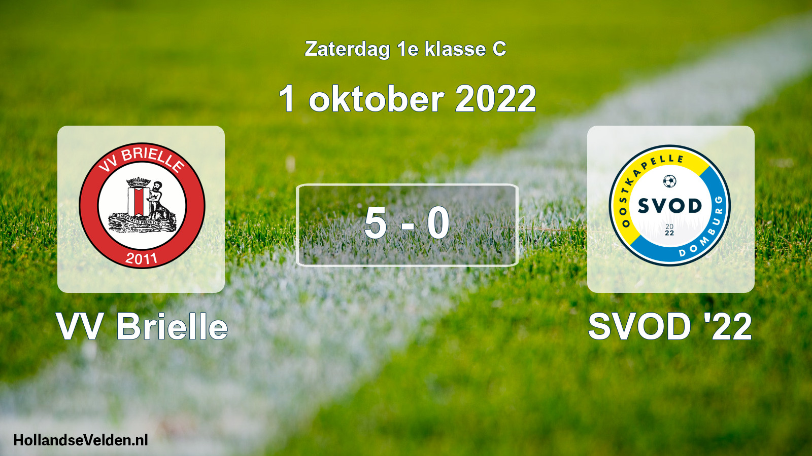 Total number of matches played: VV Brielle - SVOD '22 5 - 0 (1 October 2022)