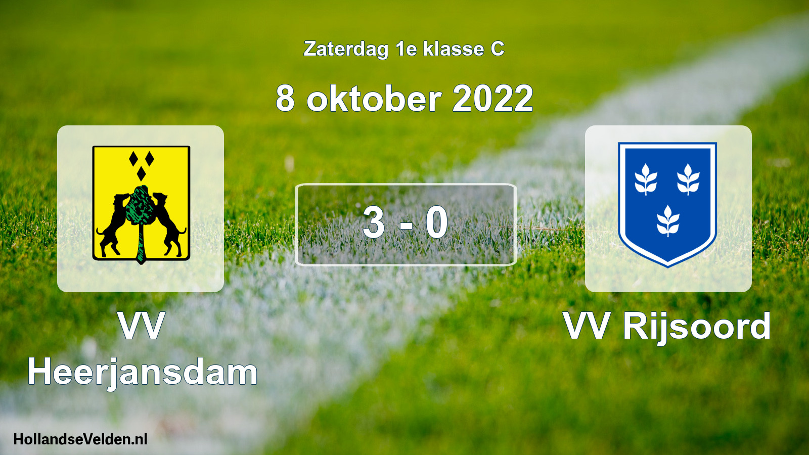 Total number of matches played: VV Heerjansdam - VV Rijsoord 3 - 0 (8 October 2022)
