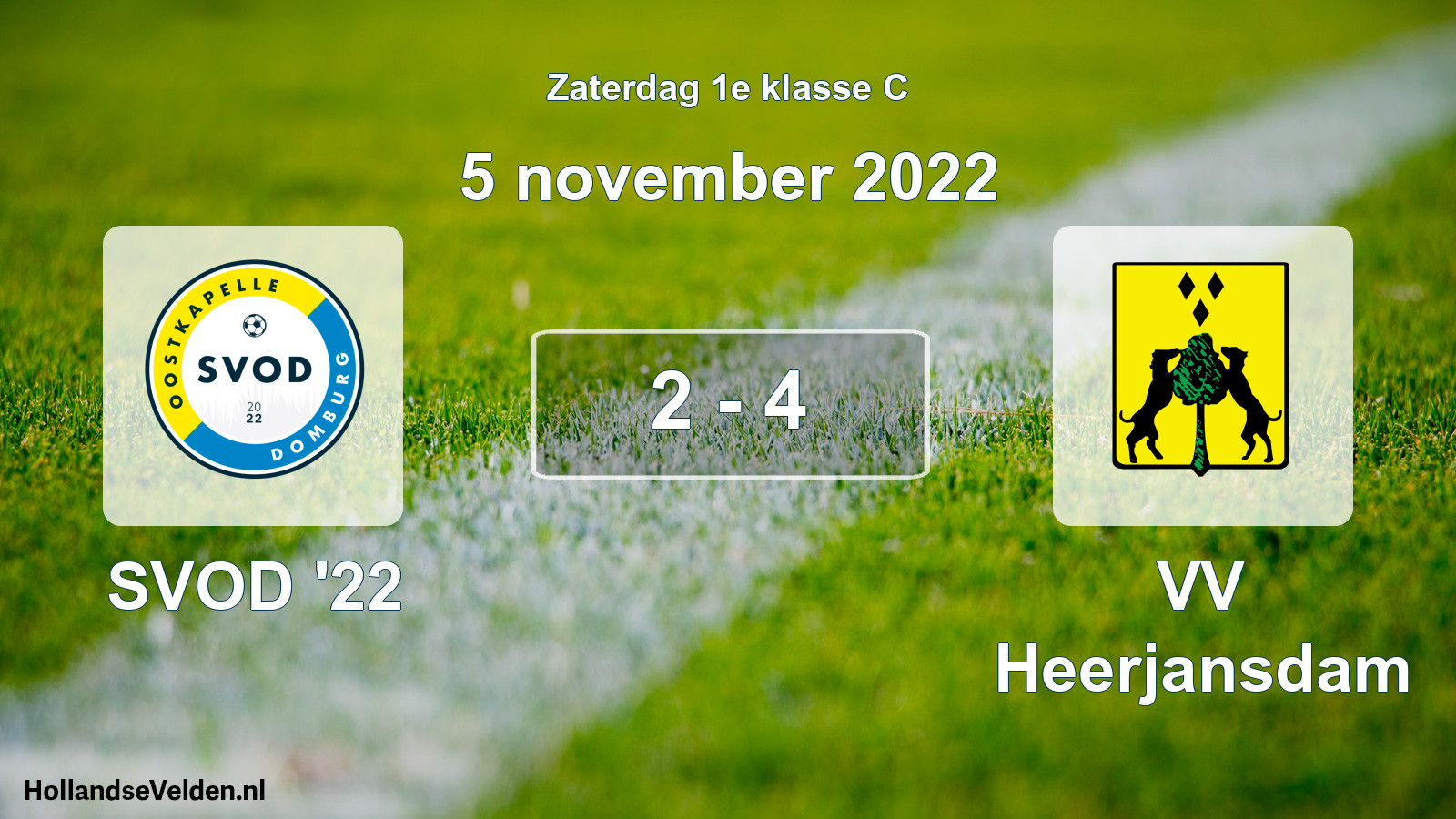 Total number of matches played: SVOD '22 - VV Heerjansdam 2 - 4 (5 November 2022)