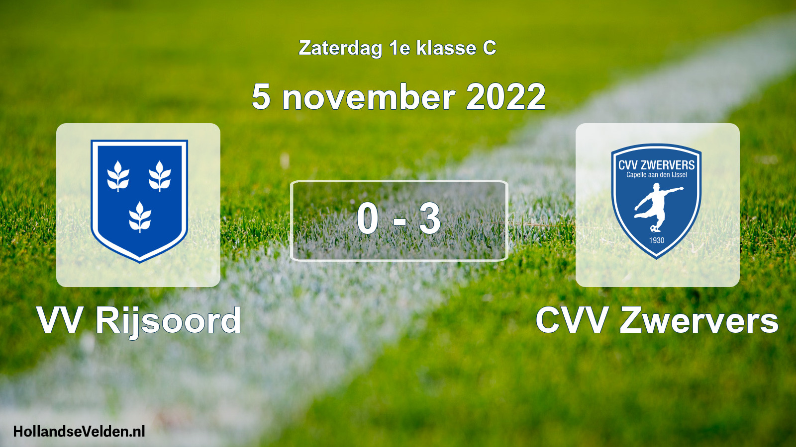 Total number of matches played: VV Rijsoord - CVV Zwervers 0 - 3 (5 November 2022)