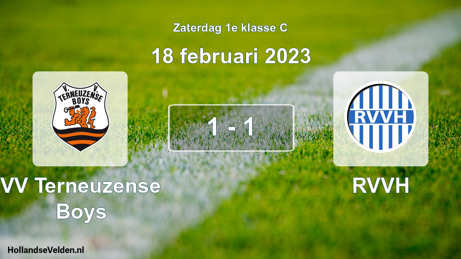 Total number of matches played: VV Terneuzense Boys - RVVH 1 - 1 (18 February 2023)