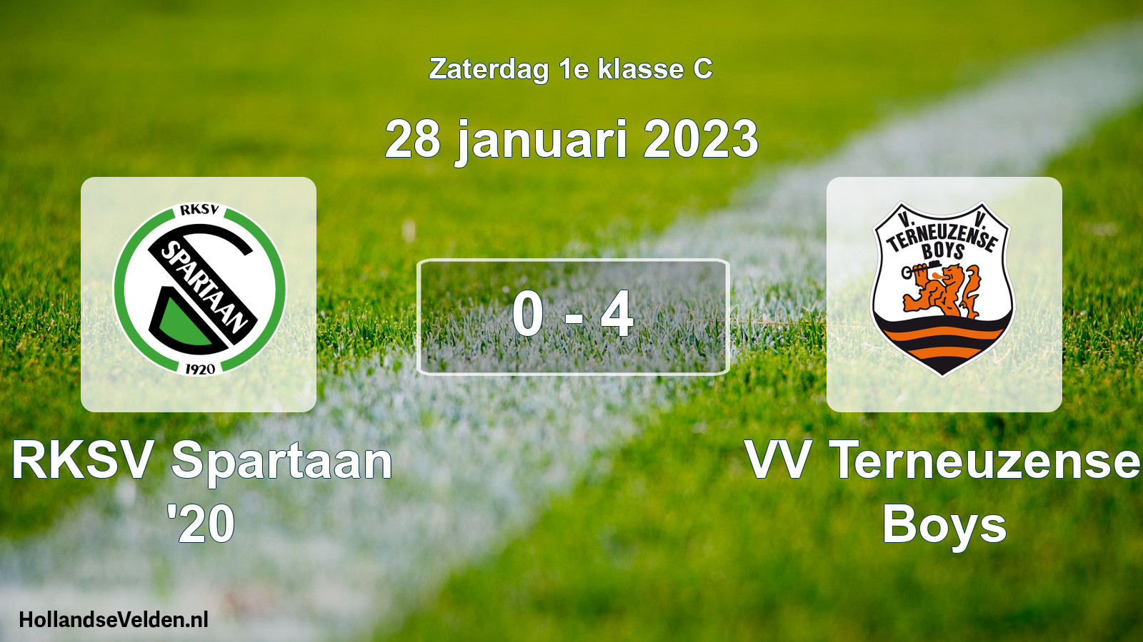 Total number of matches played: RKSV Spartaan '20 - VV Terneuzense Boys 0 - 4 (28 January 2023)