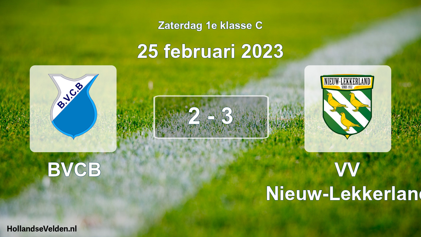 Total number of matches played: BVCB - VV Nieuw-Lekkerland 2 - 3 (25 February 2023)