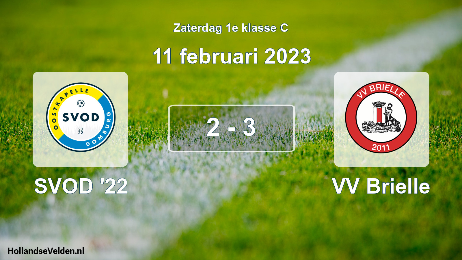 Total number of matches played: SVOD '22 - VV Brielle 2 - 3 (11 February 2023)