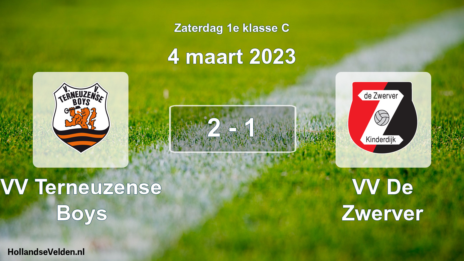 Total number of matches played: VV Terneuzense Boys - VV De Zwerver 2 - 1 (4 March 2023)