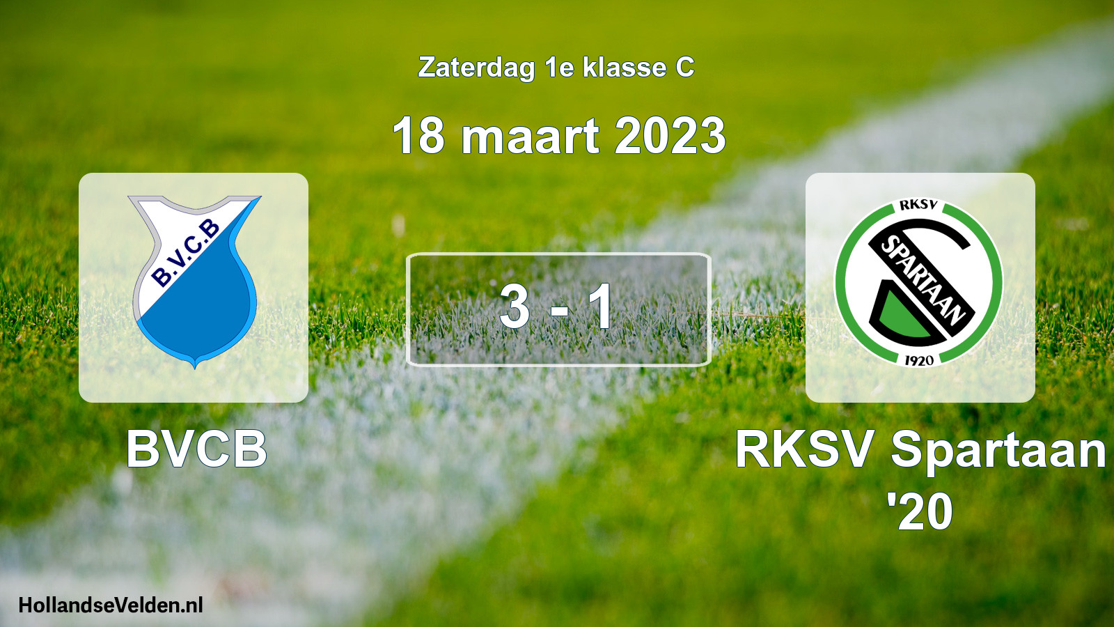 Total number of matches played: BVCB - RKSV Spartaan '20 3 - 1 (18 March 2023)