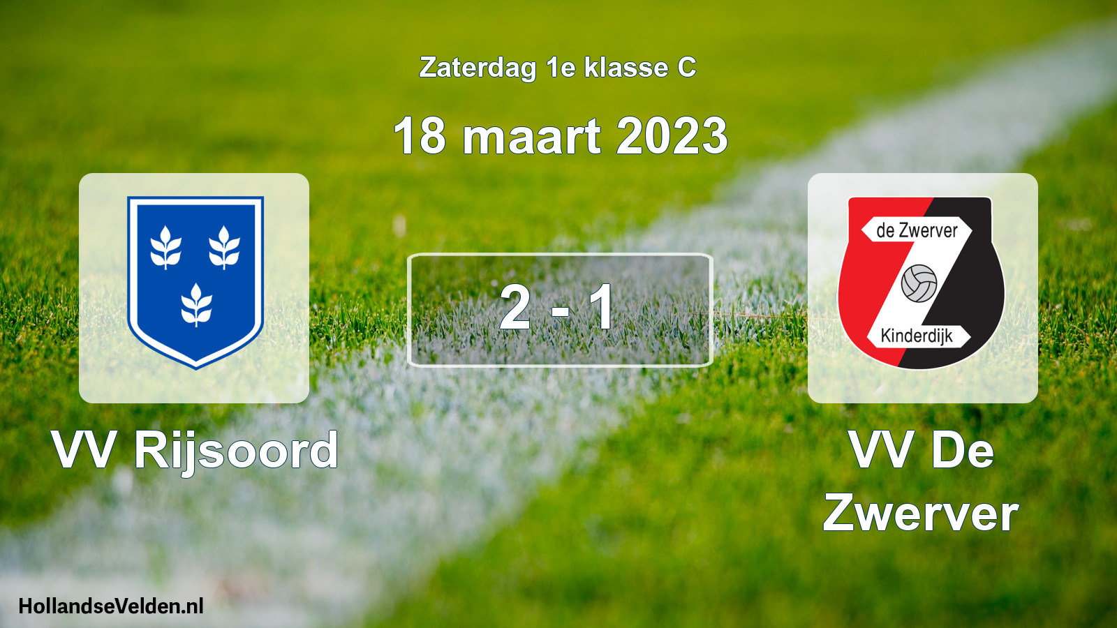 Total number of matches played: VV Rijsoord - VV De Zwerver 2 - 1 (18 March 2023)
