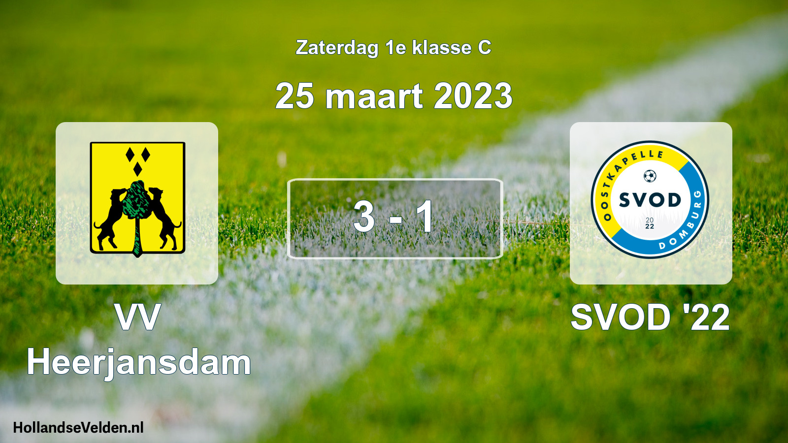 Total number of matches played: VV Heerjansdam - SVOD '22 3 - 1 (25 March 2023)