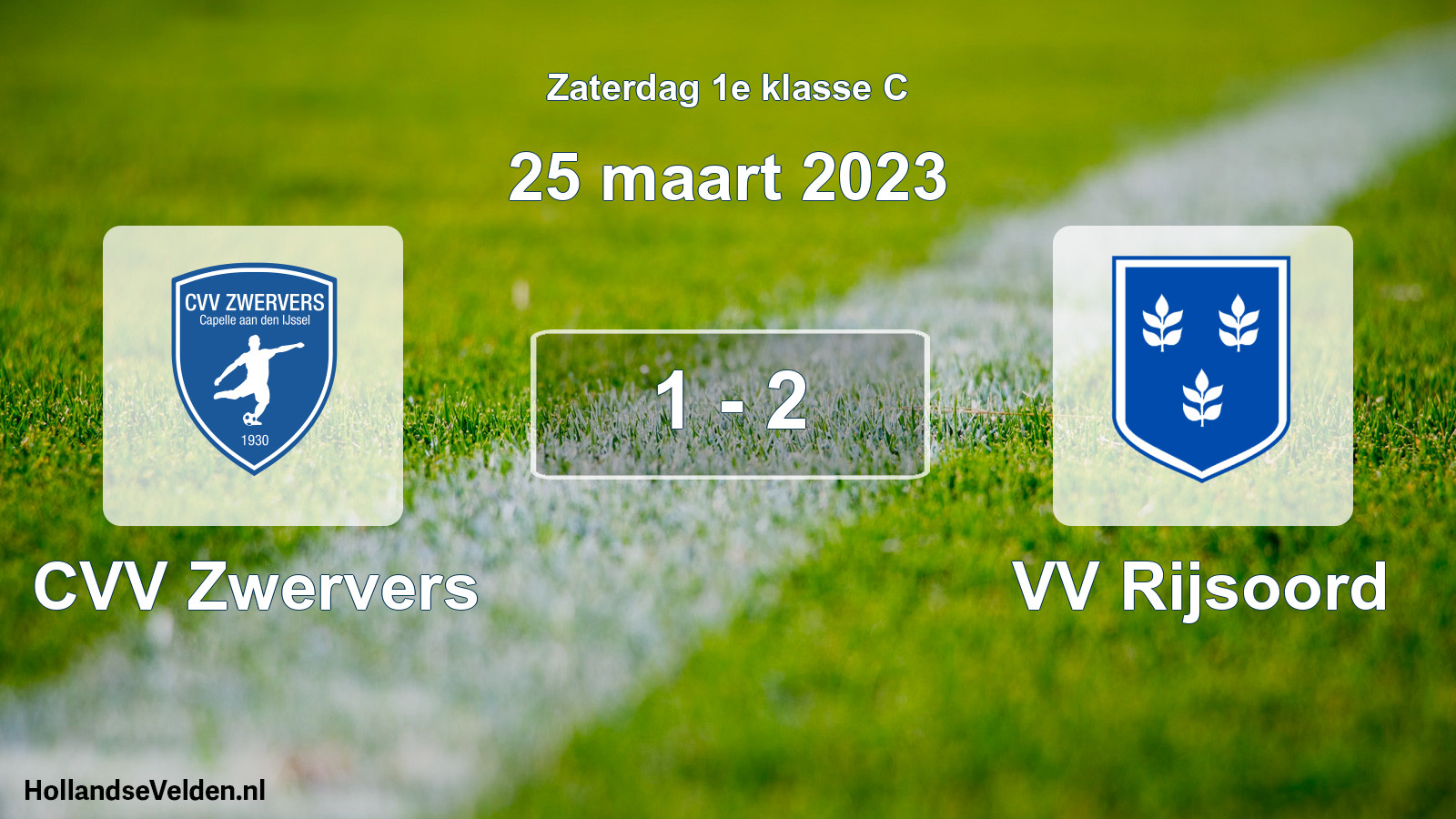 Total number of matches played: CVV Zwervers - VV Rijsoord 1 - 2 (25 March 2023)