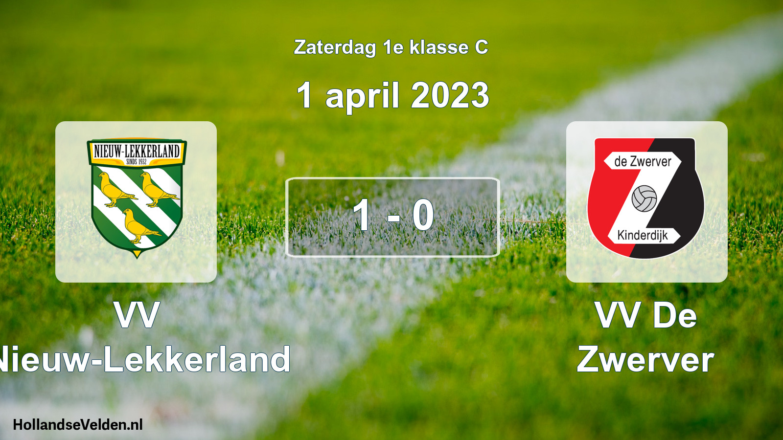 Total number of matches played: VV Nieuw-Lekkerland - VV De Zwerver 1 - 0 (1 April 2023)