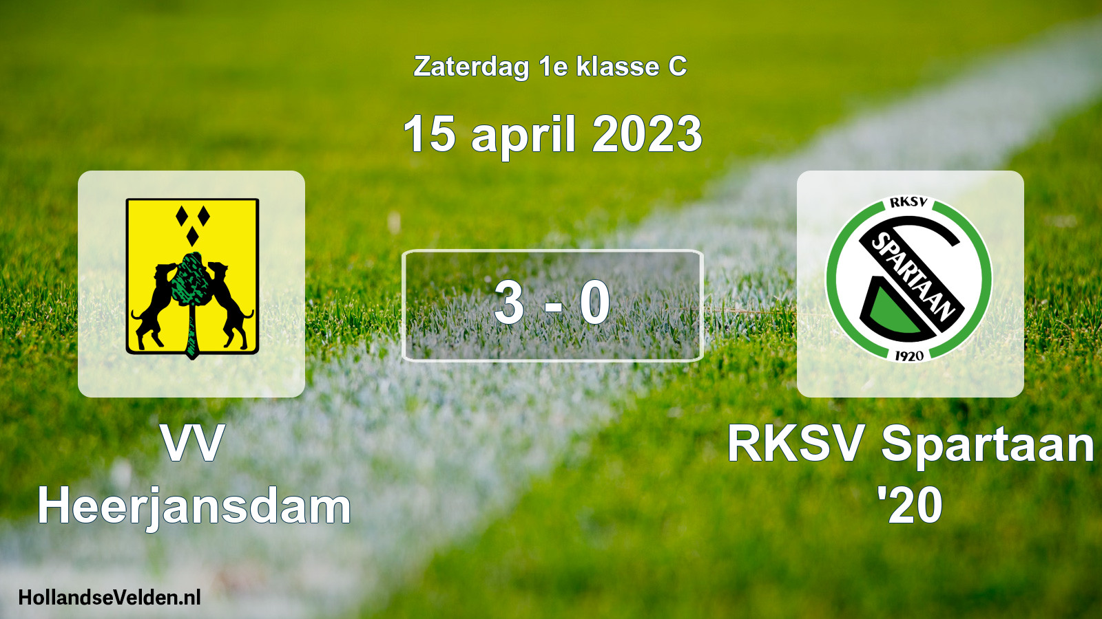 Total number of matches played: VV Heerjansdam - RKSV Spartaan '20 3 - 0 (15 April 2023)
