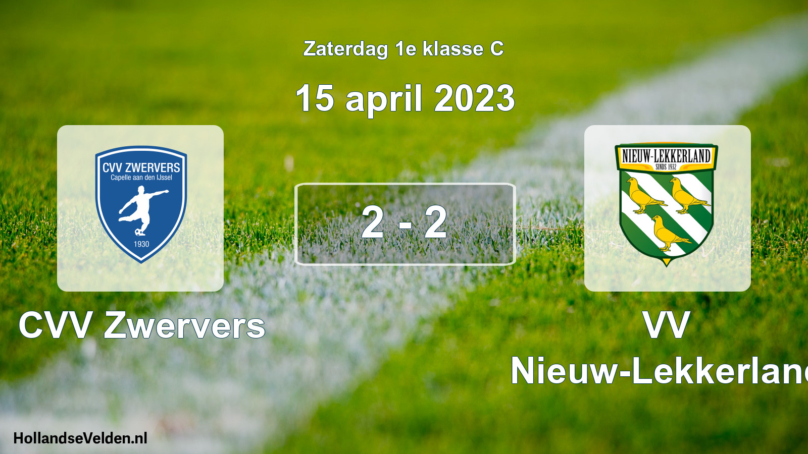Total number of matches played: CVV Zwervers - VV Nieuw-Lekkerland 2 - 2 (15 April 2023)