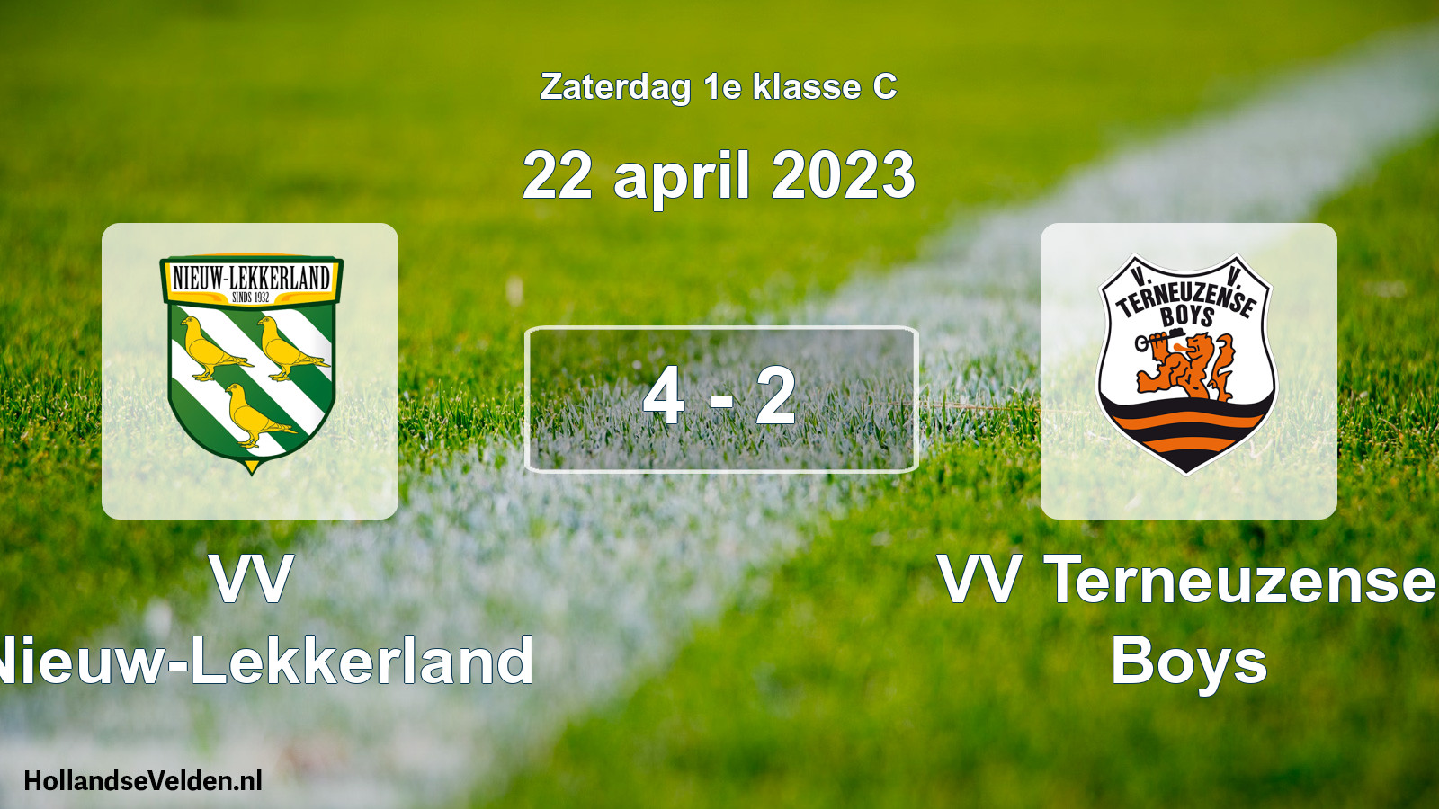 Total number of matches played: VV Nieuw-Lekkerland - VV Terneuzense Boys 4 - 2 (22 April 2023)