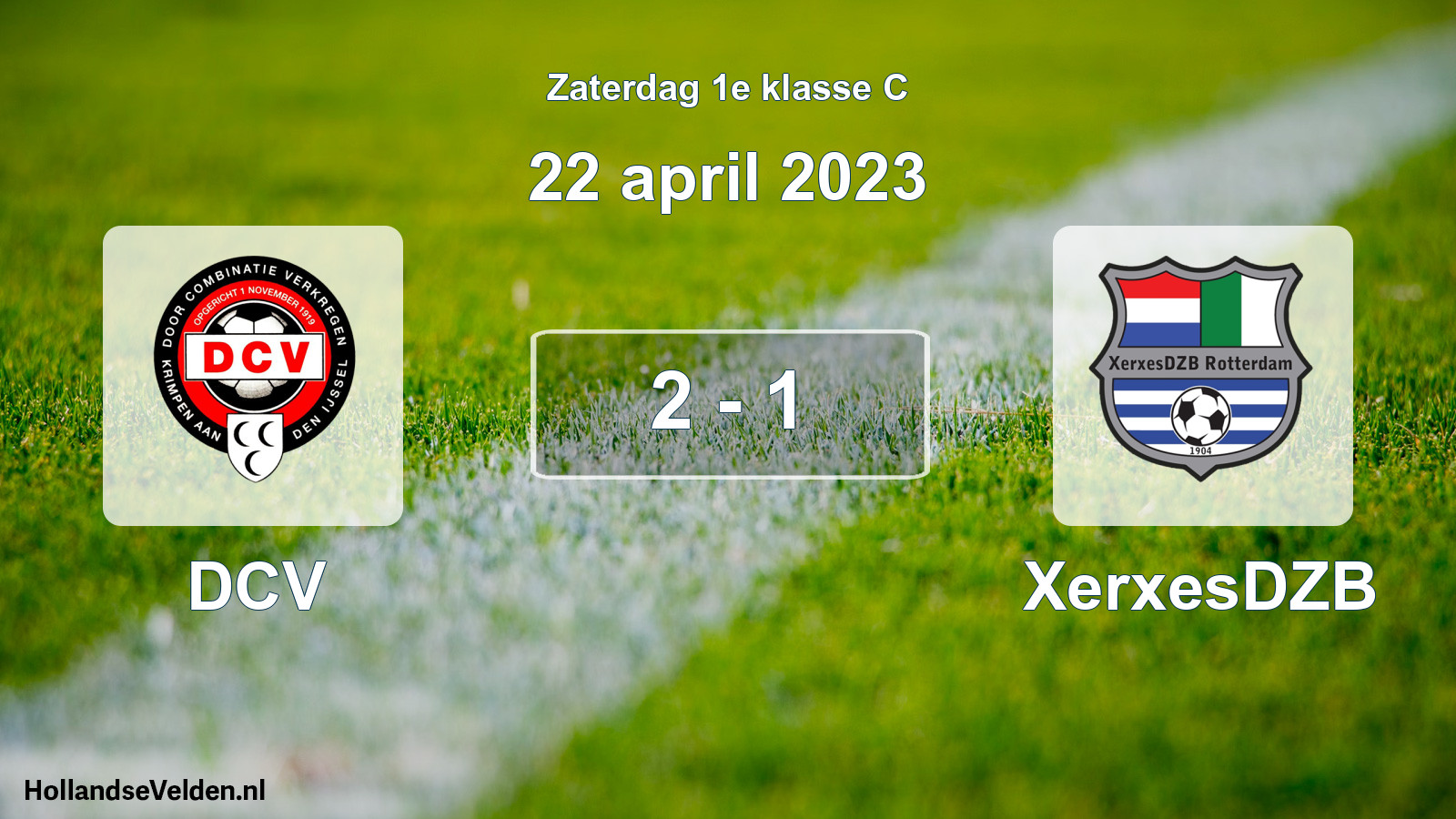 Total number of matches played: DCV - XerxesDZB 2 - 1 (22 April 2023)