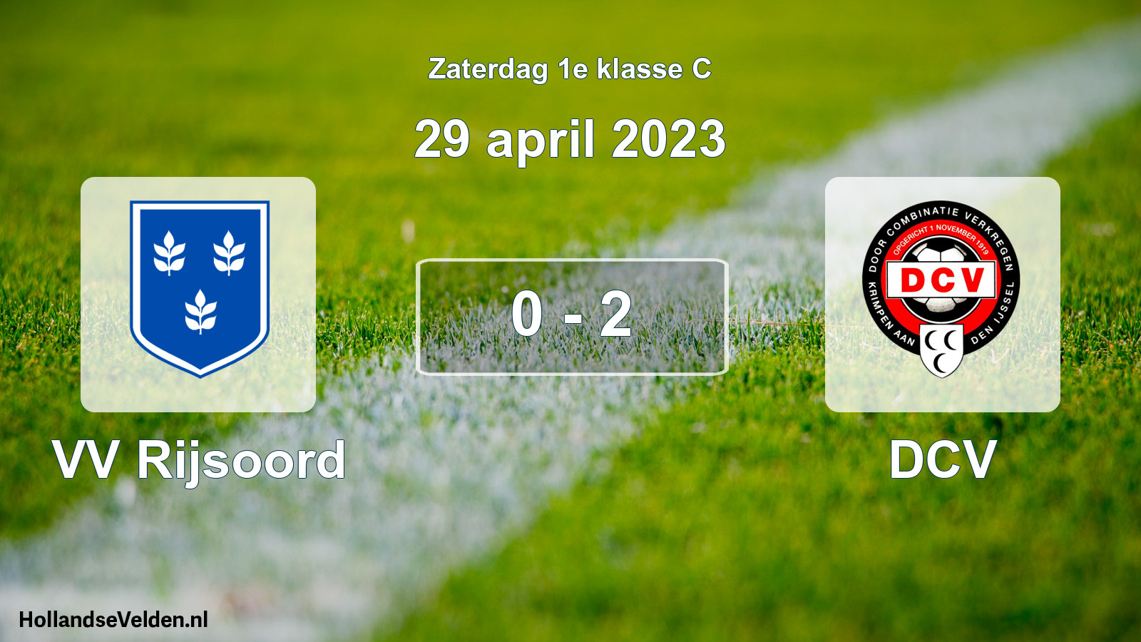 Total number of matches played: VV Rijsoord - DCV 0 - 2 (29 April 2023)