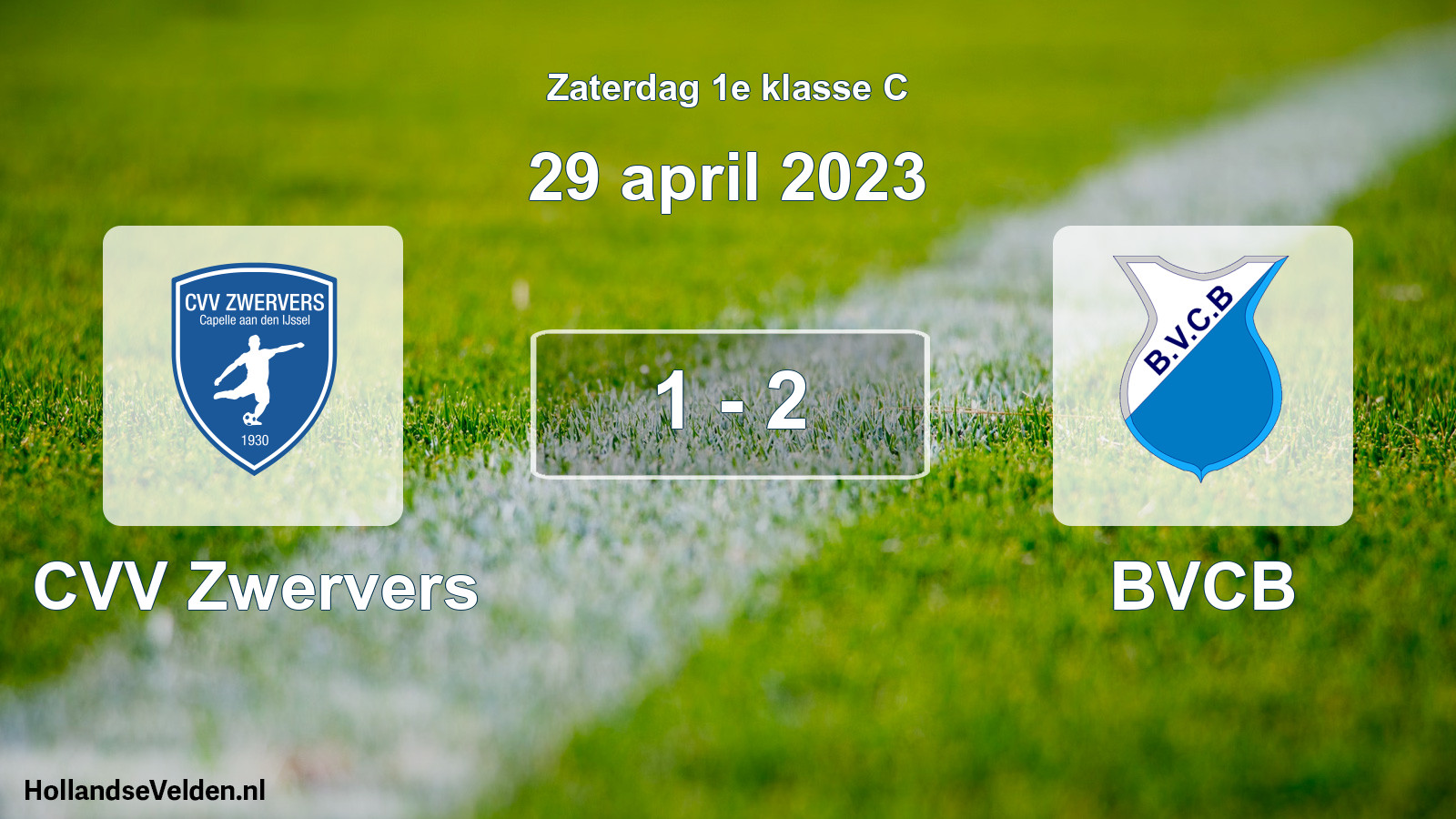Total number of matches played: CVV Zwervers - BVCB 1 - 2 (29 April 2023)