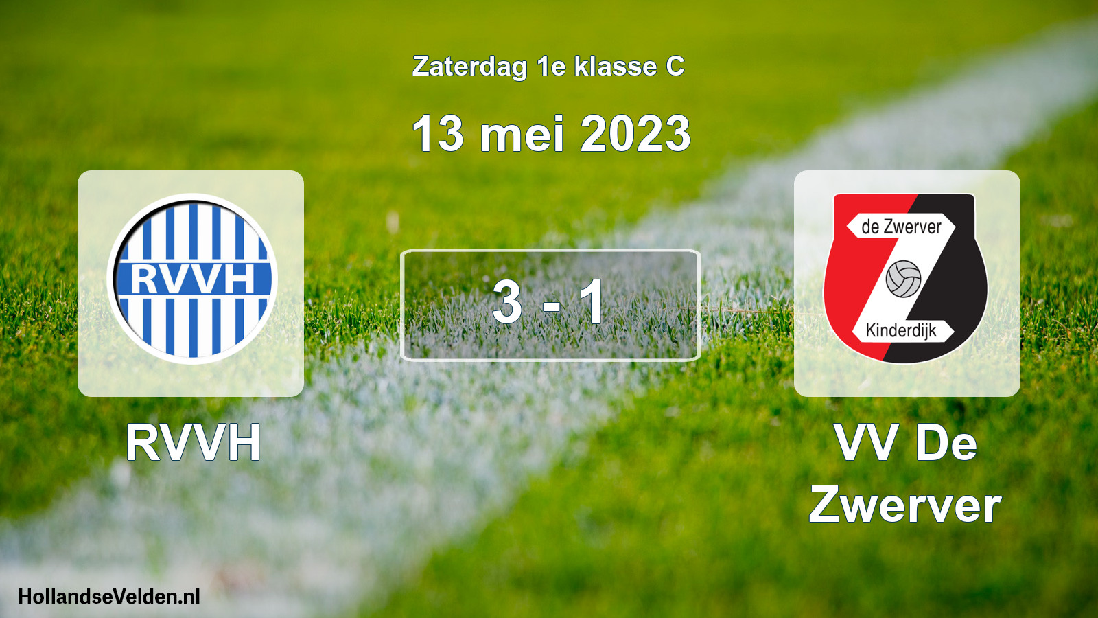 Total number of matches played: RVVH - VV De Zwerver 3 - 1 (13 May 2023)