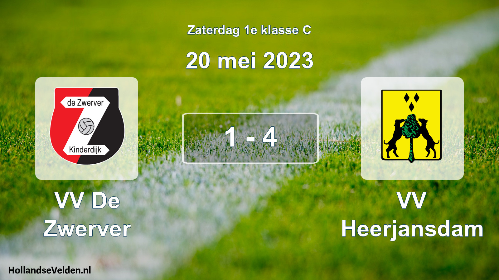 Total number of matches played: VV De Zwerver - VV Heerjansdam 1 - 4 (20 May 2023)