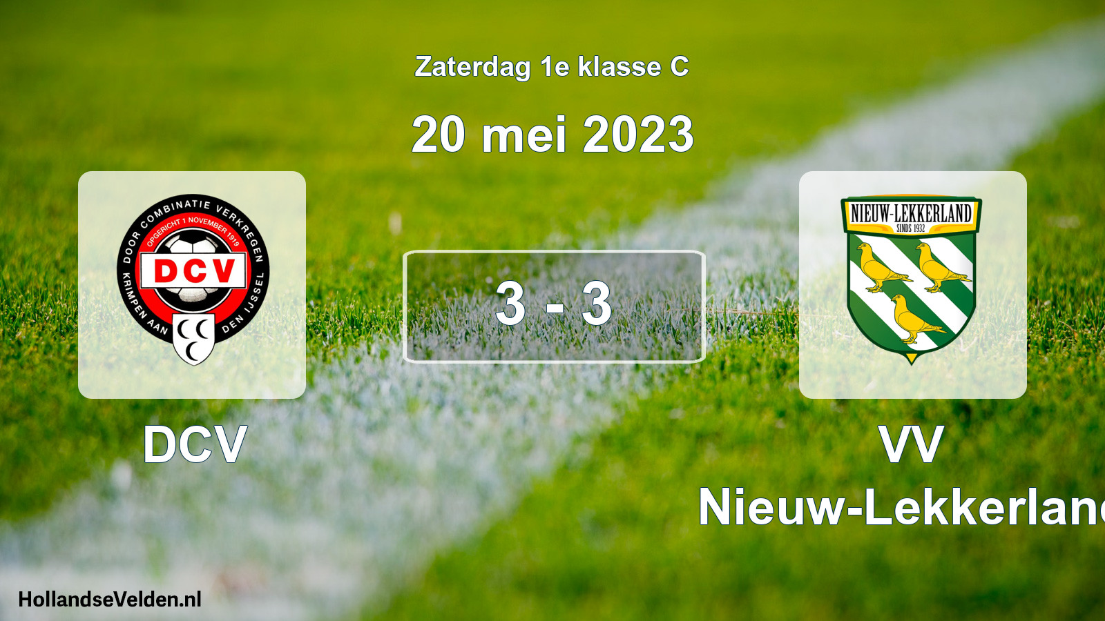 Total number of matches played: DCV - VV Nieuw-Lekkerland 3 - 3 (20 May 2023)