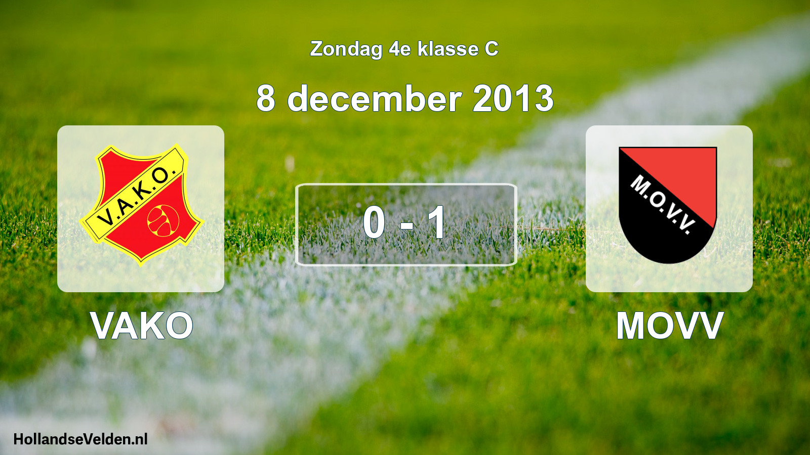 Total number of matches played: VAKO - MOVV 0 - 1 (8 December 2013)