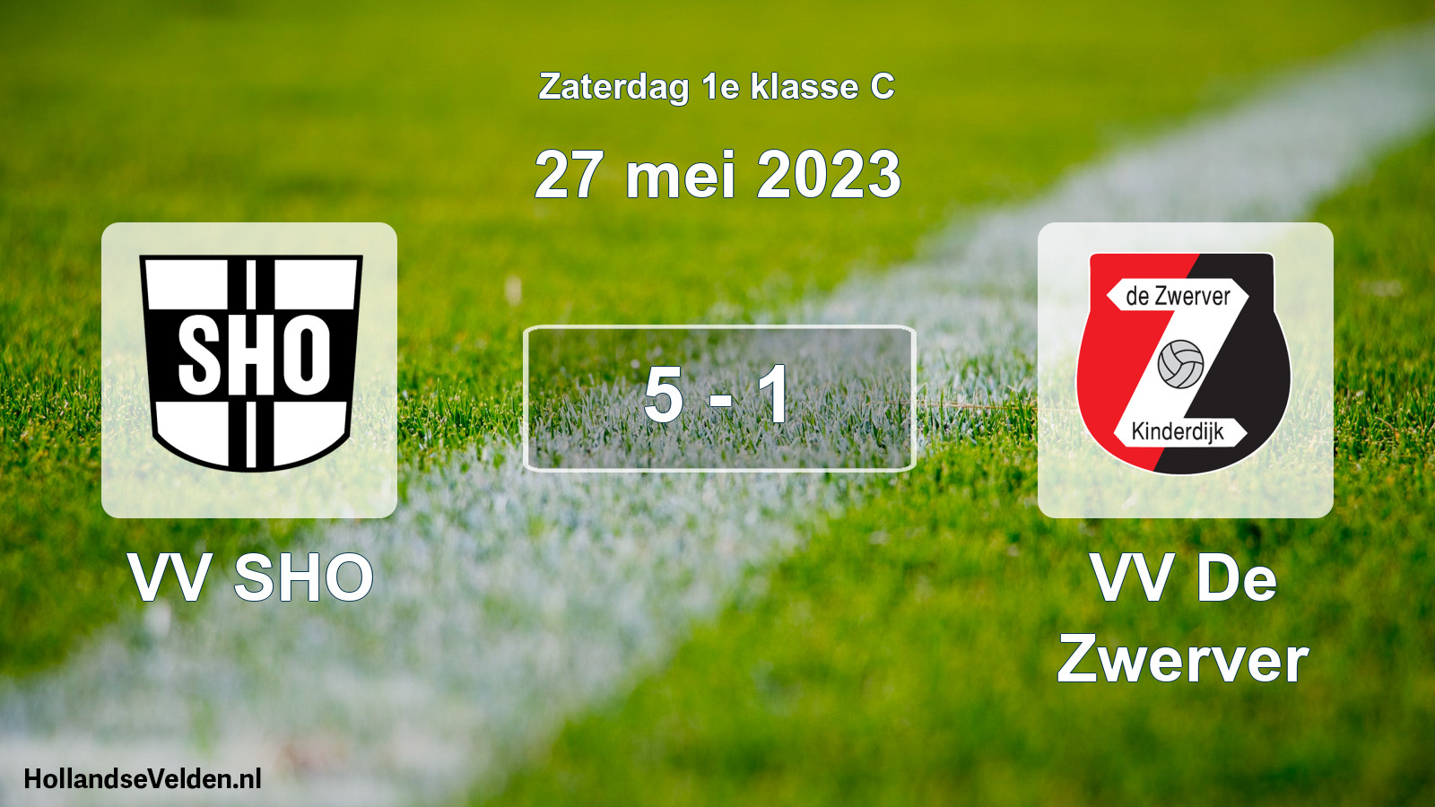 Total number of matches played: VV SHO - VV De Zwerver 5 - 1 (27 May 2023)