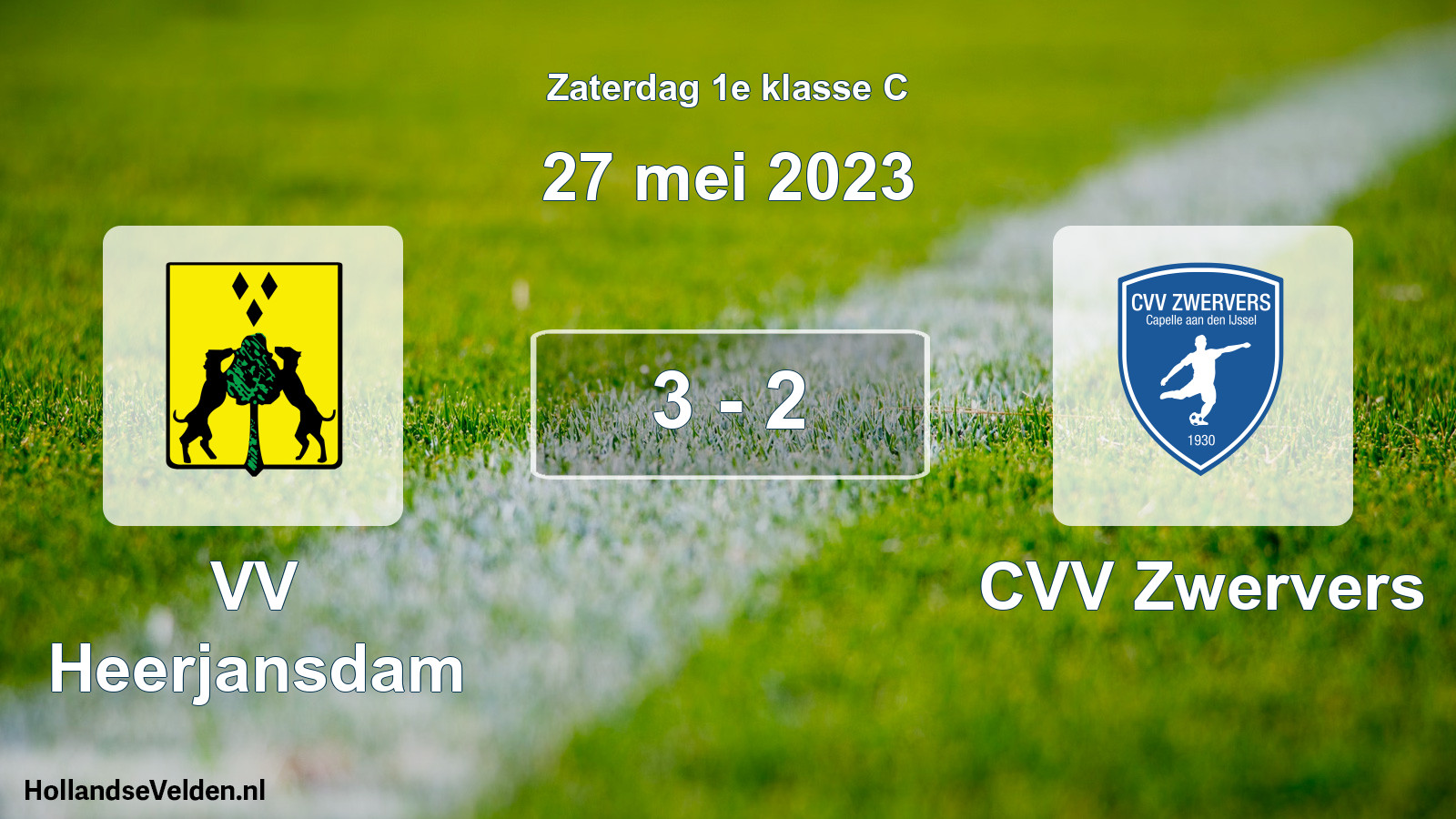 Total number of matches played: VV Heerjansdam - CVV Zwervers 3 - 2 (27 May 2023)