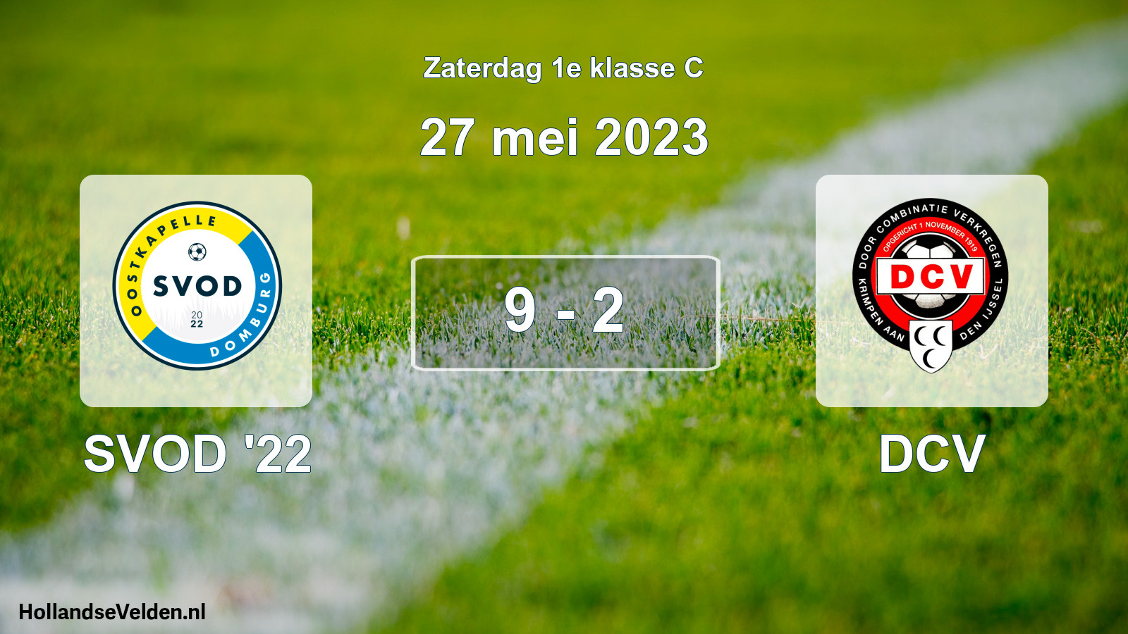 Total number of matches played: SVOD '22 - DCV 9 - 2 (27 May 2023)