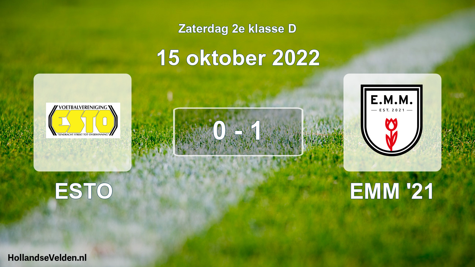 Total number of matches played: ESTO - EMM '21 0 - 1 (15 October 2022)