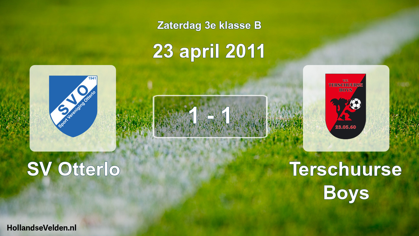 Total number of matches played: SV Otterlo - Terschuurse Boys 1 - 1 (23 April 2011)