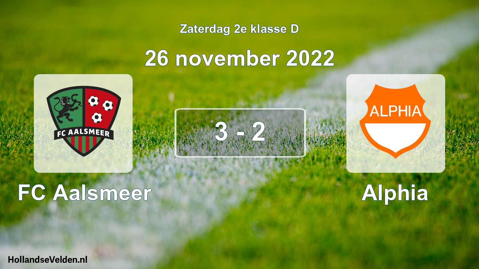 Total number of matches played: FC Aalsmeer - Alphia 3 - 2 (26 November 2022)
